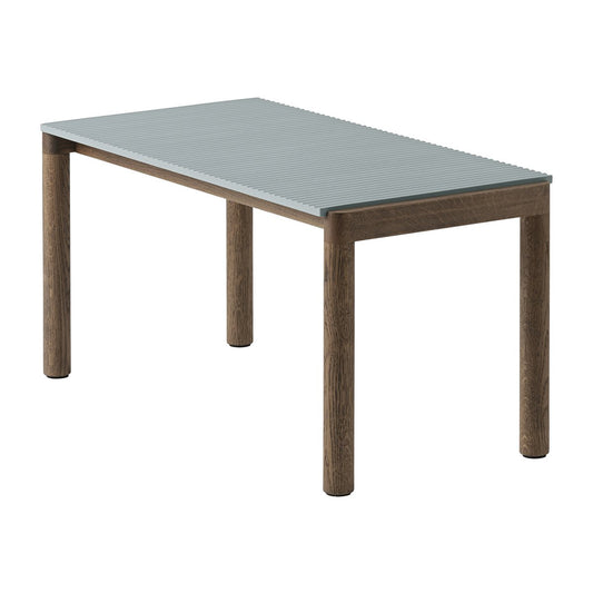 Muuto Couple 1 Wavy Beistelltisch 40 x 84 x 40cm Pale blue-dark oiled oak