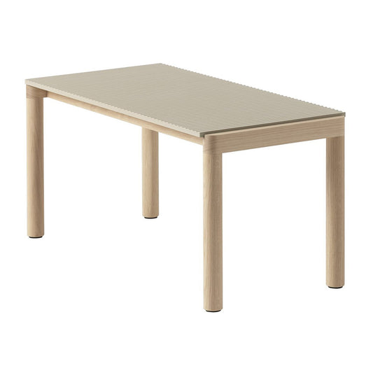 Muuto Couple 1 Wavy Beistelltisch 40 x 84 x 40cm Sand-oak