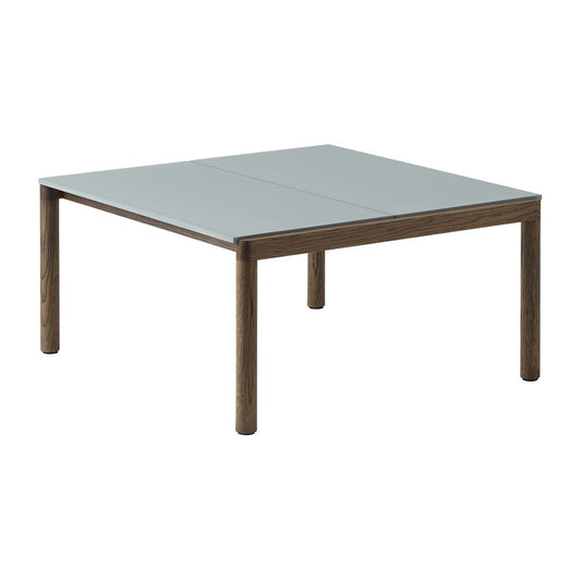 Muuto Couple 2 Plain Beistelltisch 80 x 84 x 40cm Pale blue-dark oiled oak