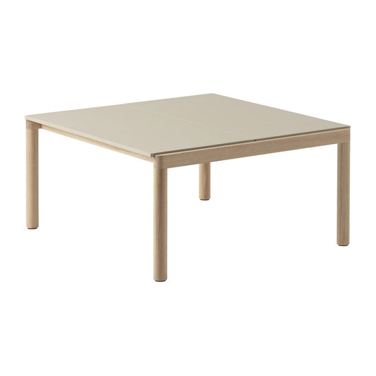 Muuto Couple 2 Plain Beistelltisch 80 x 84 x 40cm Sand-oak