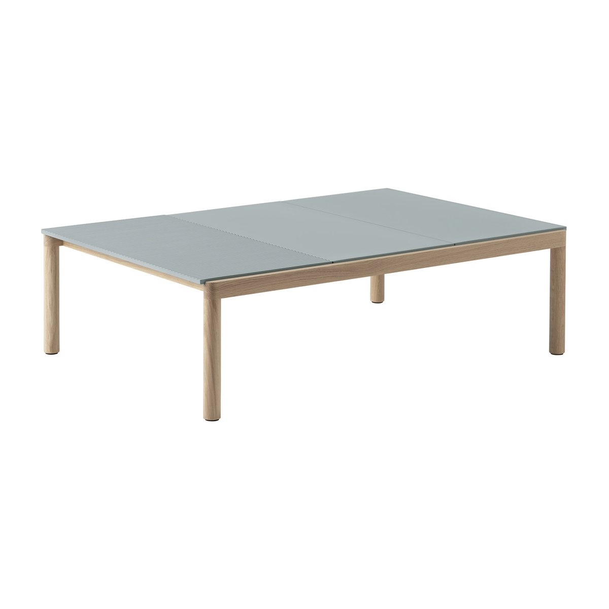 Muuto Couple 2 Plain-1 Wavy Beistelltisch 120 x 84 x 35cm Pale blue-oak