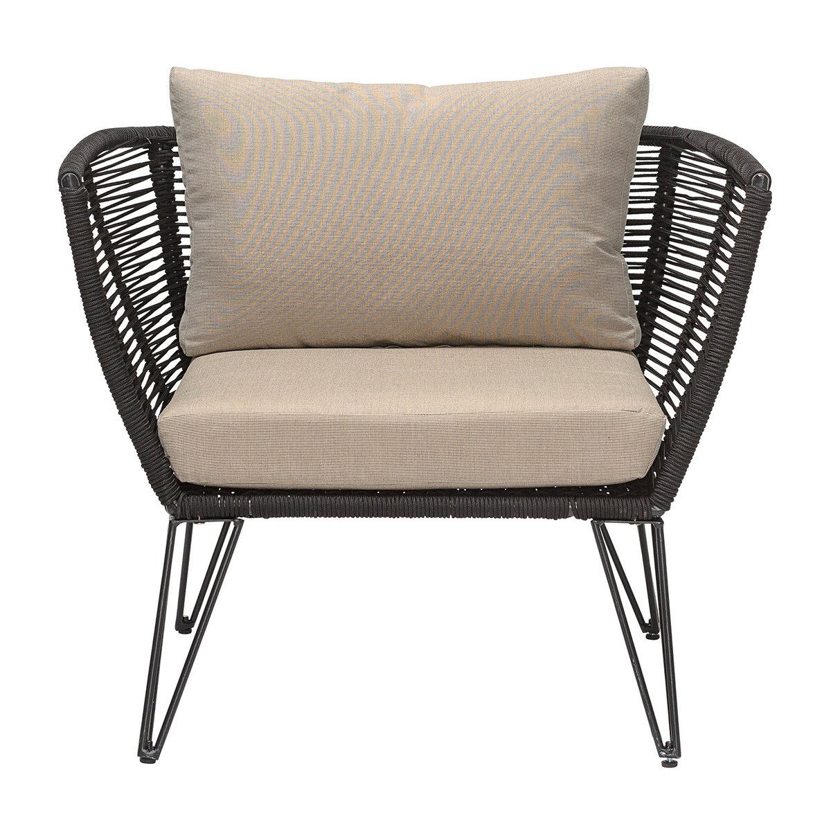 Bloomingville Mundo Loungesessel Black-beige