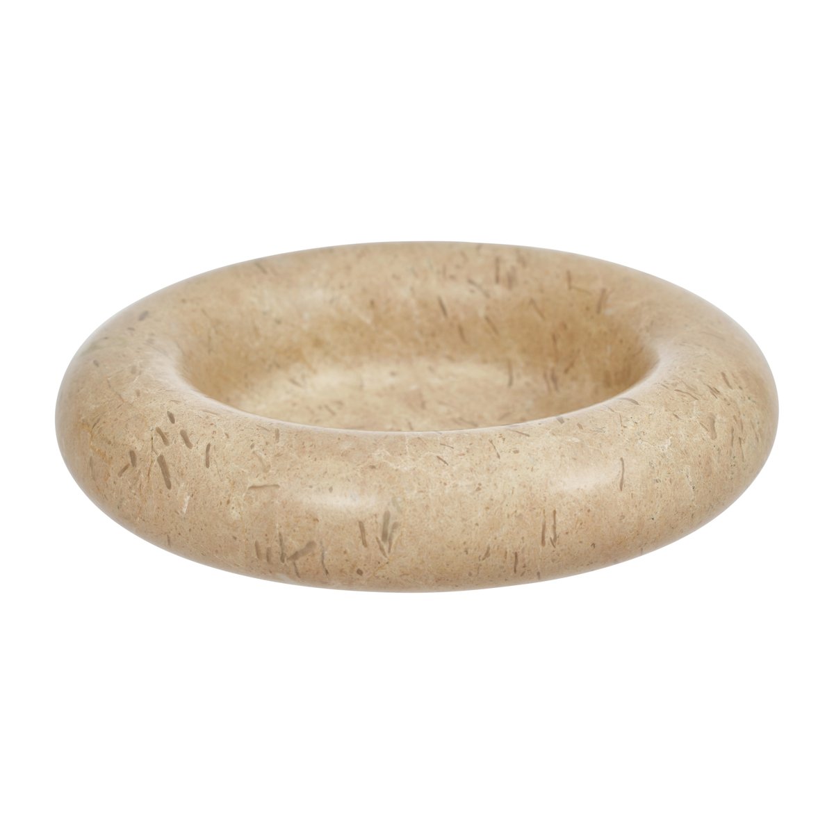 OYOY Savi Marmor Kerzenunterlage Ø13,8 cm Beige