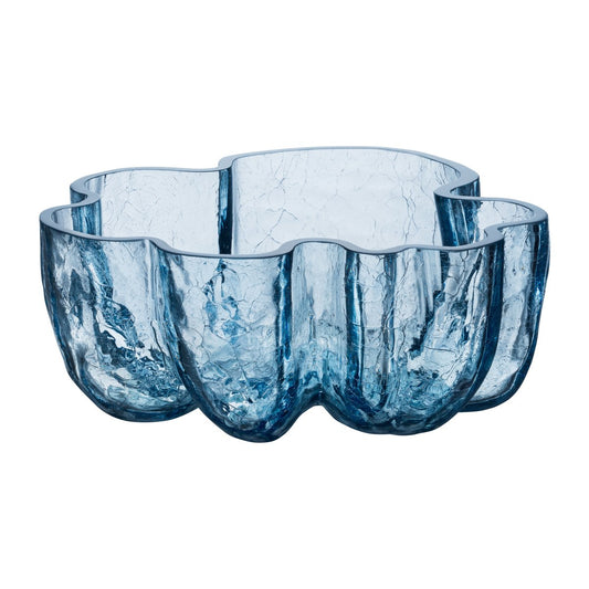 Kosta Boda Crackle Schale 105 mm Rundes Glas (Blau)