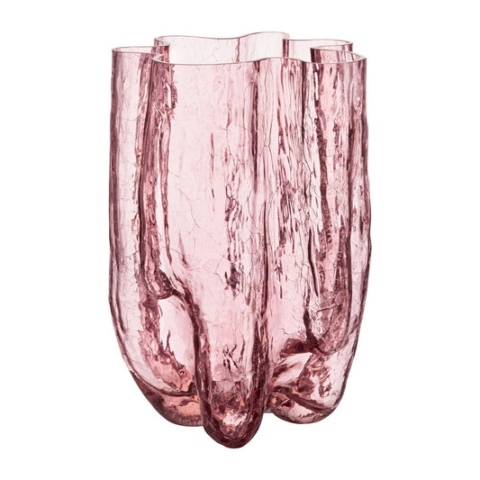 Kosta Boda Crackle Vase 370mm Rosa