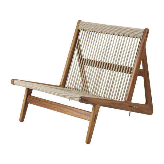 GUBI MR01 Initial outdoor lounge chair Irokoholz geölt