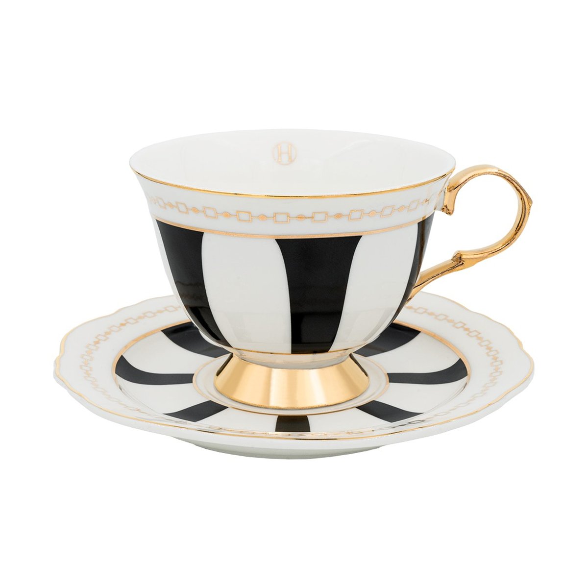 Hilke Collection Strisce Nero Tasse 22cl