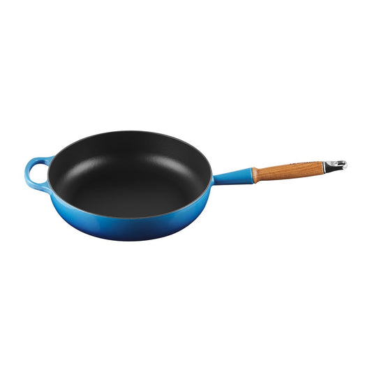 Le Creuset Le Creuset Signature traktörpanna trähandtag 28 cm Azure blue