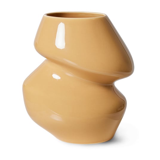 HKliving Ceramic organic Vase small 19cm Cappuccino