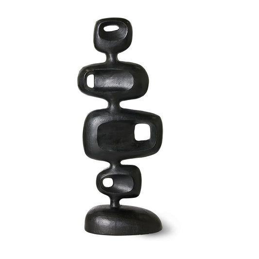 HKliving Aluminium sculpture 80cm Heavy black