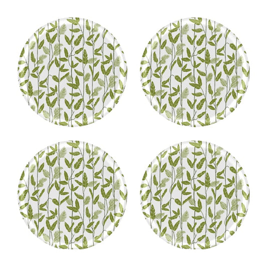 Åry Home Mougli Green glasunderlägg Ø11 cm 4-pack Green-white