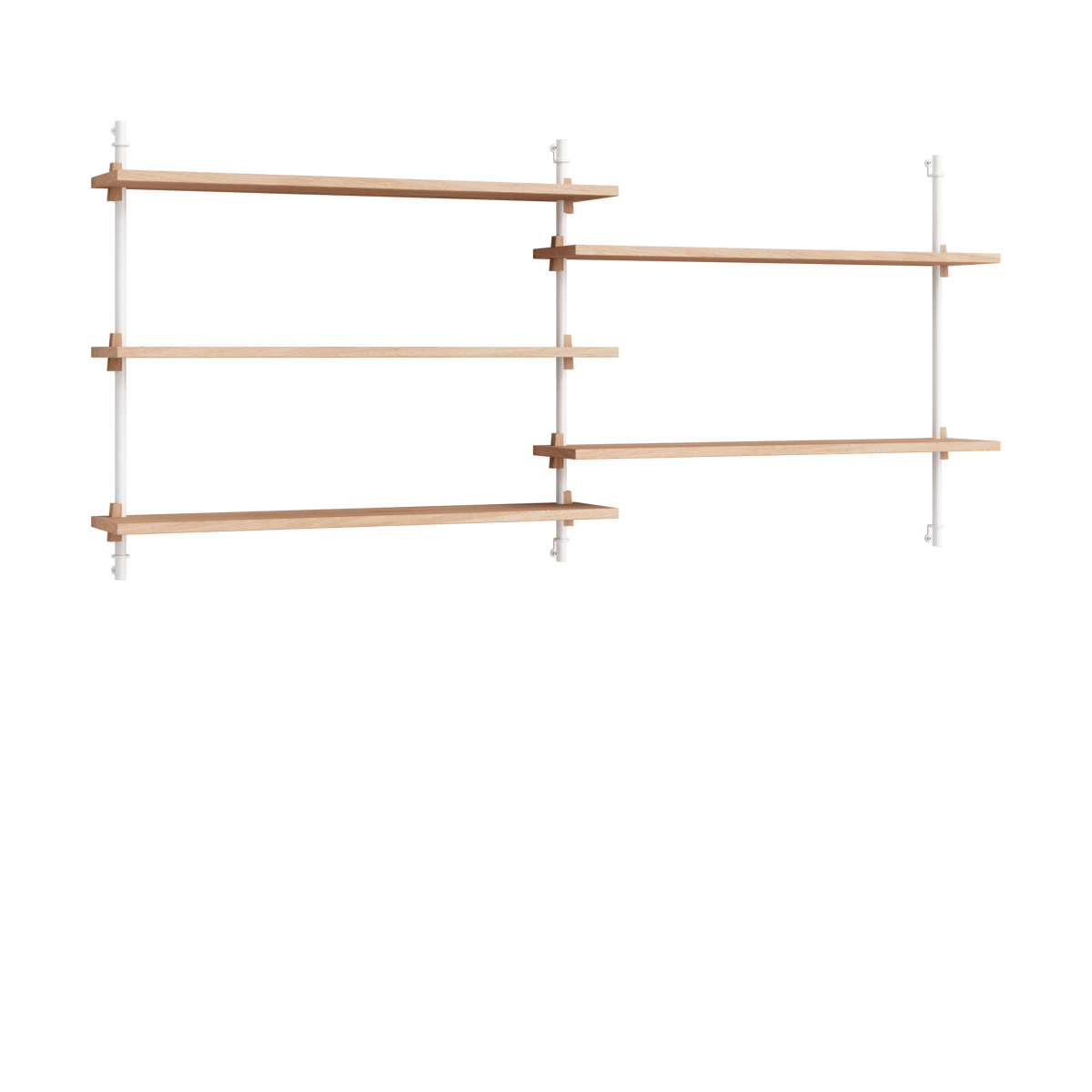 MOEBE Moebe wall shelving ws.65.2.B Ek-vit