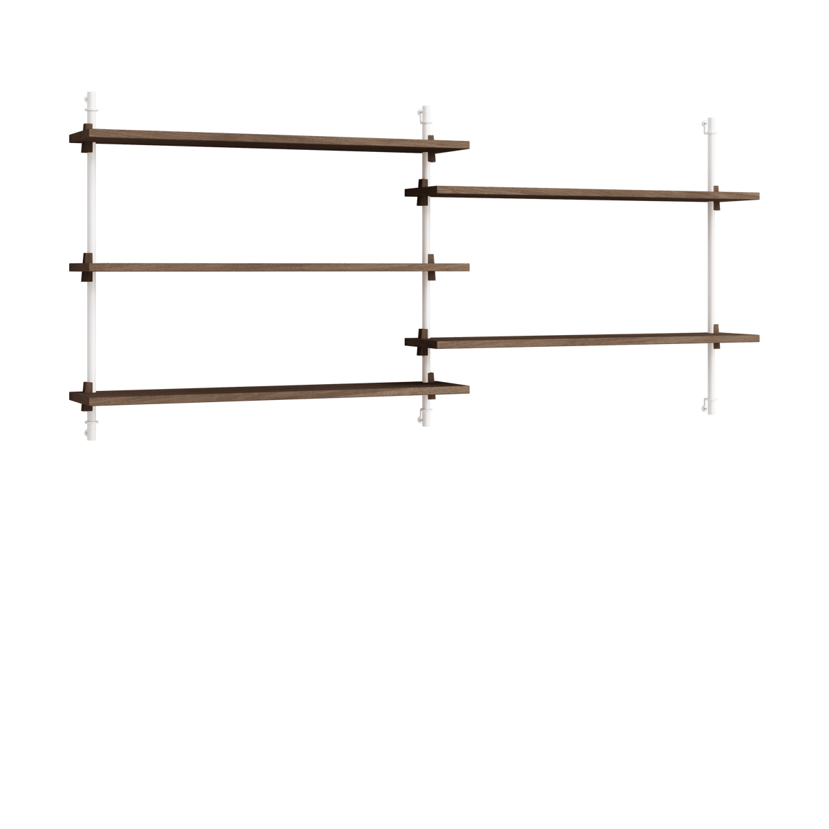 MOEBE Moebe wall shelving ws.65.2.B Rökt ek-vit