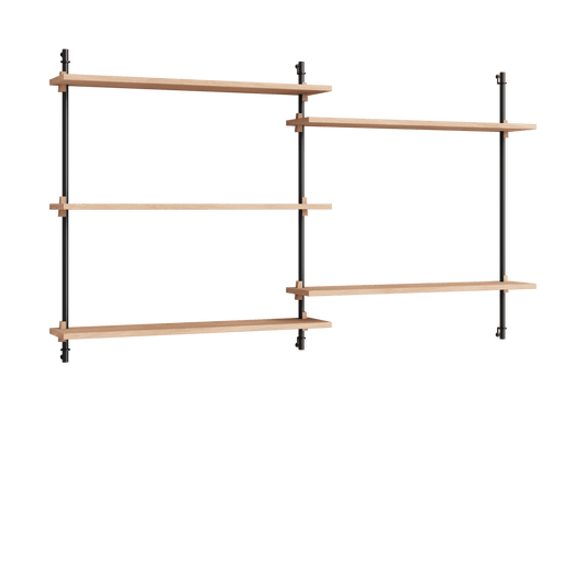 MOEBE Moebe wall shelving ws.85.2.B Ek-svart