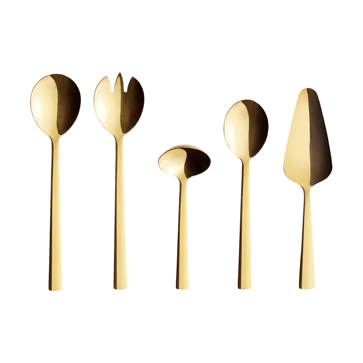 Aida Raw servering cutlery 5 pieces Gold (shiny)