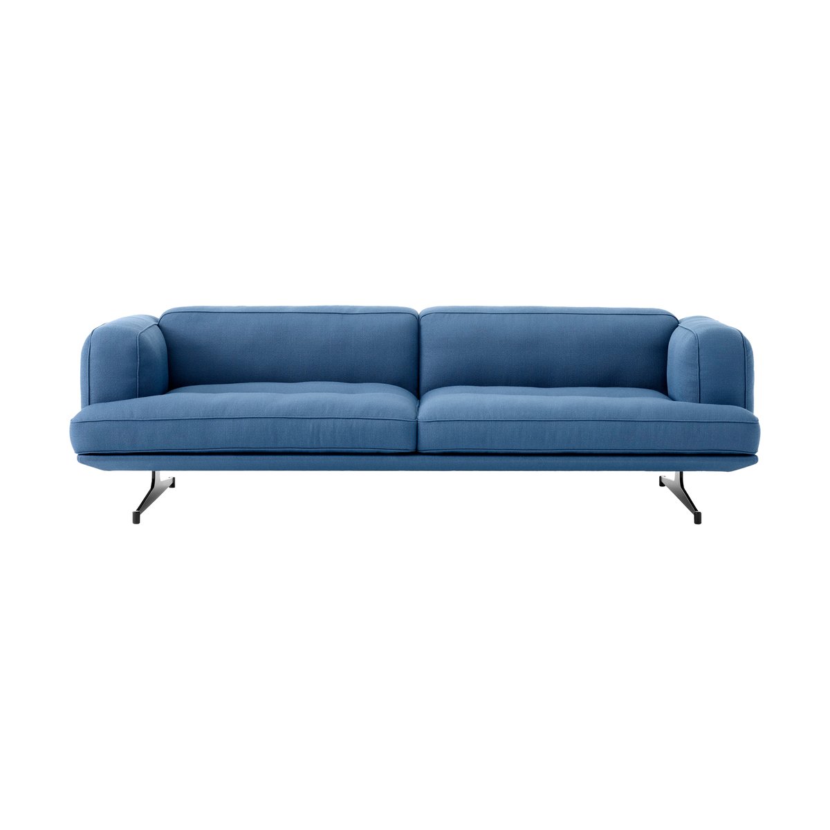 &Tradition Inland AV23 3-Sitzer Sofa Vidar 4 Denim Blue 733-schwarze Beine