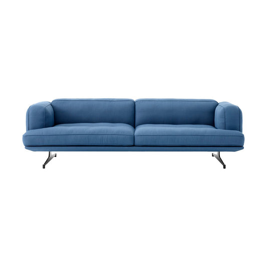 &Tradition Inland AV23 3-Sitzer Sofa Vidar 4 Denim Blue 733-schwarze Beine