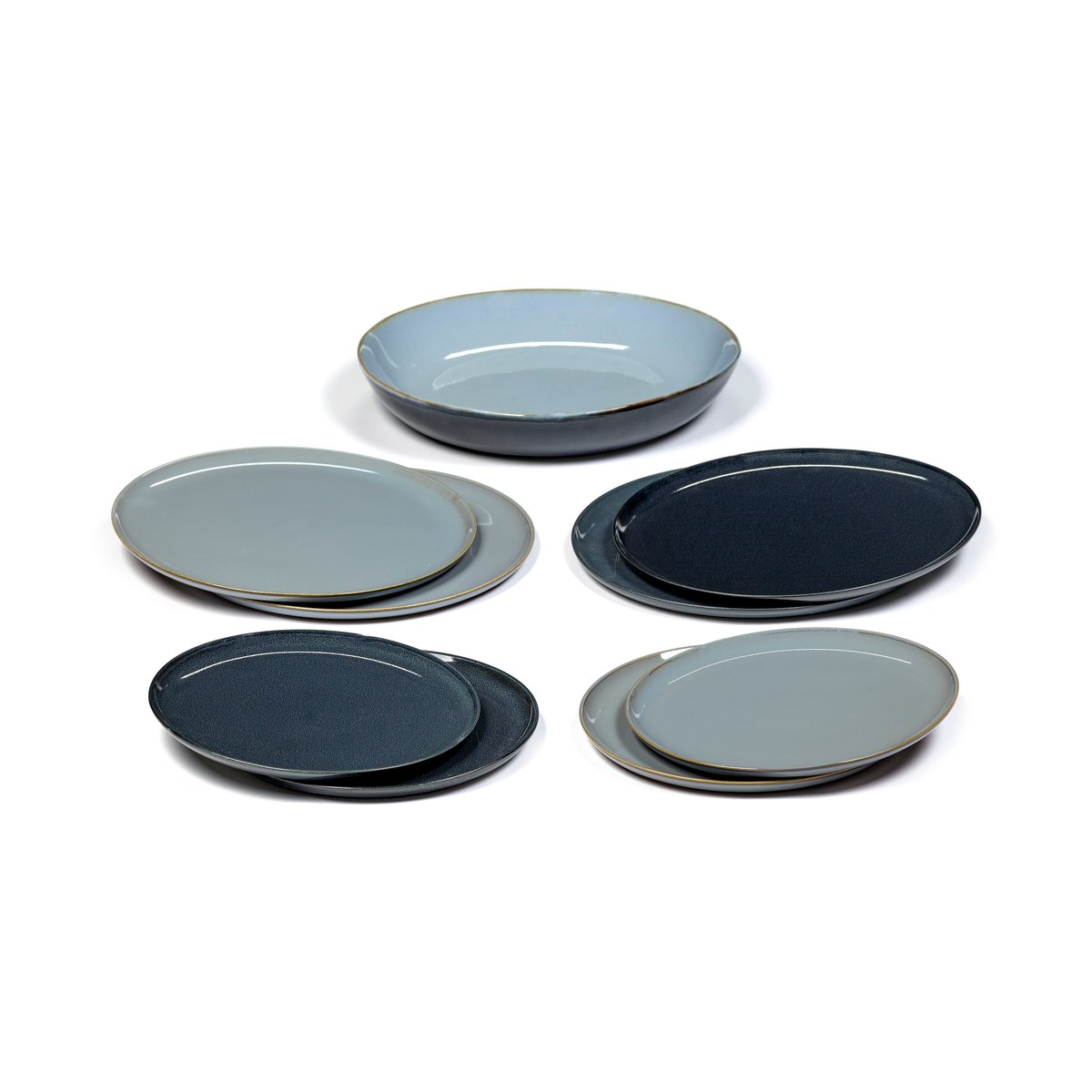 Serax Terres de Rêves dinner set 9 delar Smokey blue-dark blue