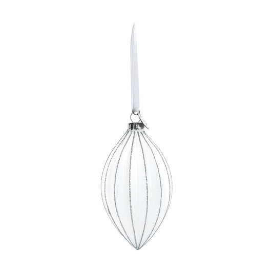 Lene Bjerre Navina julgranskula 12 cm White-Silver