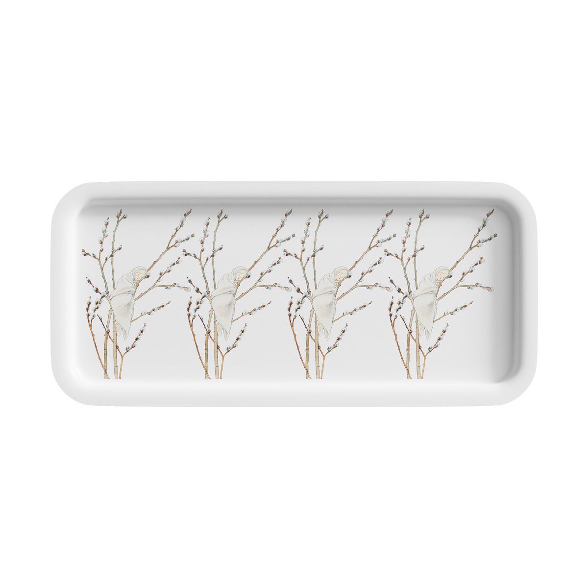 Design House Stockholm Little Willow bricka 28x13 cm Vit