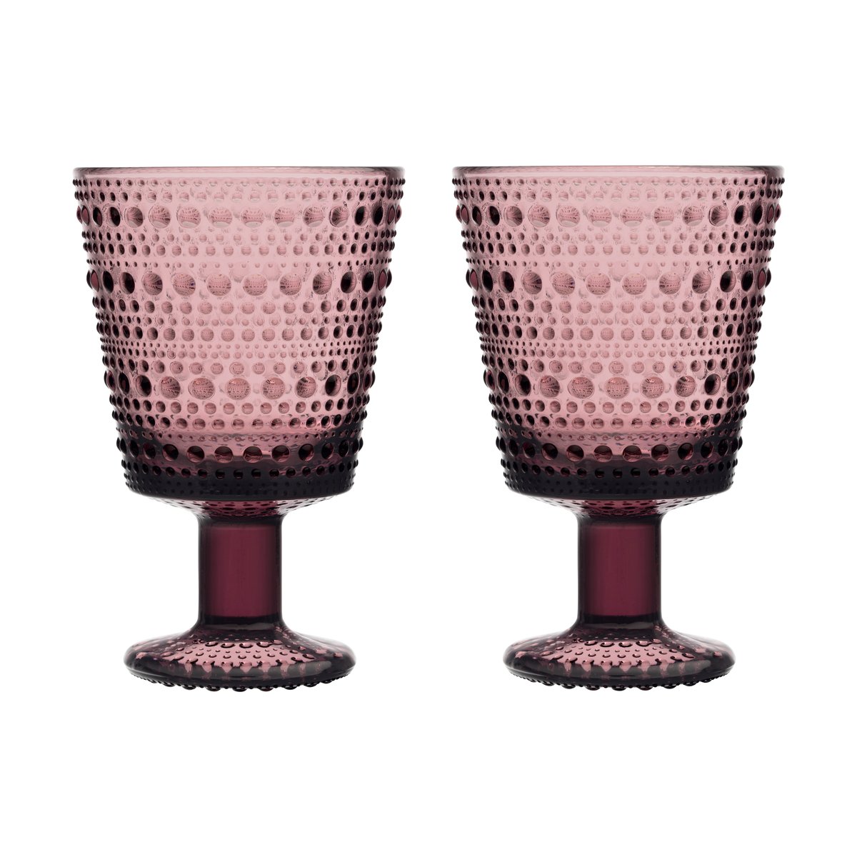 Iittala Kastehelmi dricksglas på fot 26 cl 2-pack Ljung