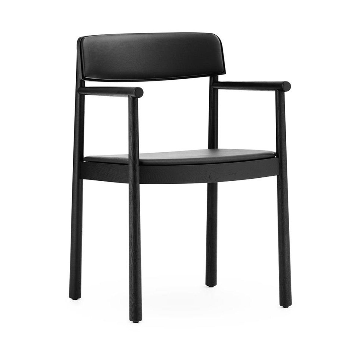 Normann Copenhagen Timb karmstol med dyna Black/ Ultra Leather - Black