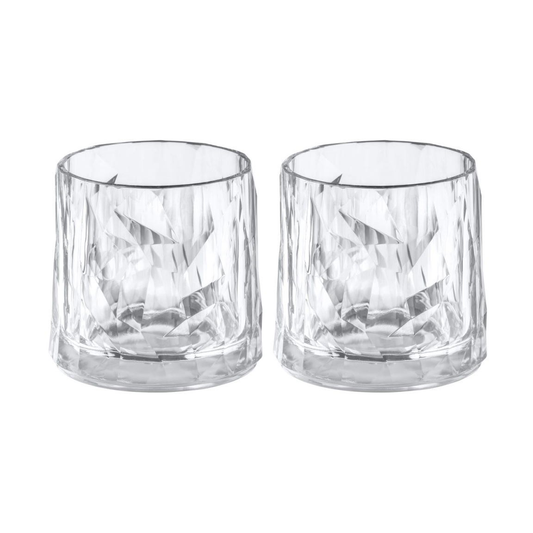 Koziol Club No. 2 tumblerglas plast 25 cl 2-pack Kristallklar