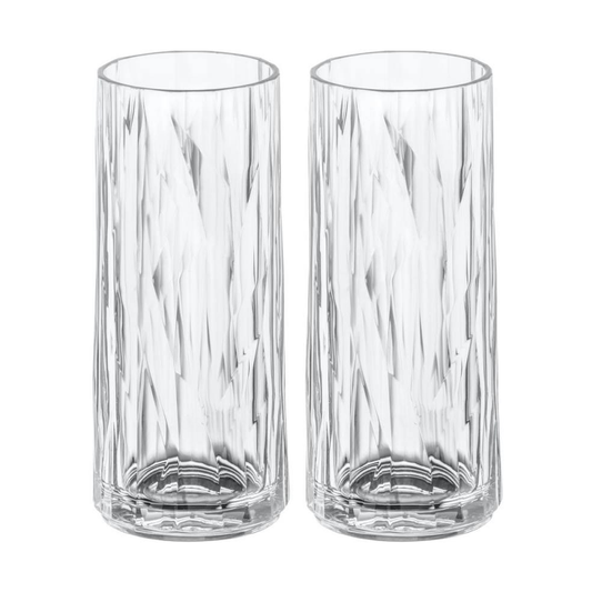 Koziol Club No. 3 longdrinkglas plast 25 cl 2-pack Kristallklar