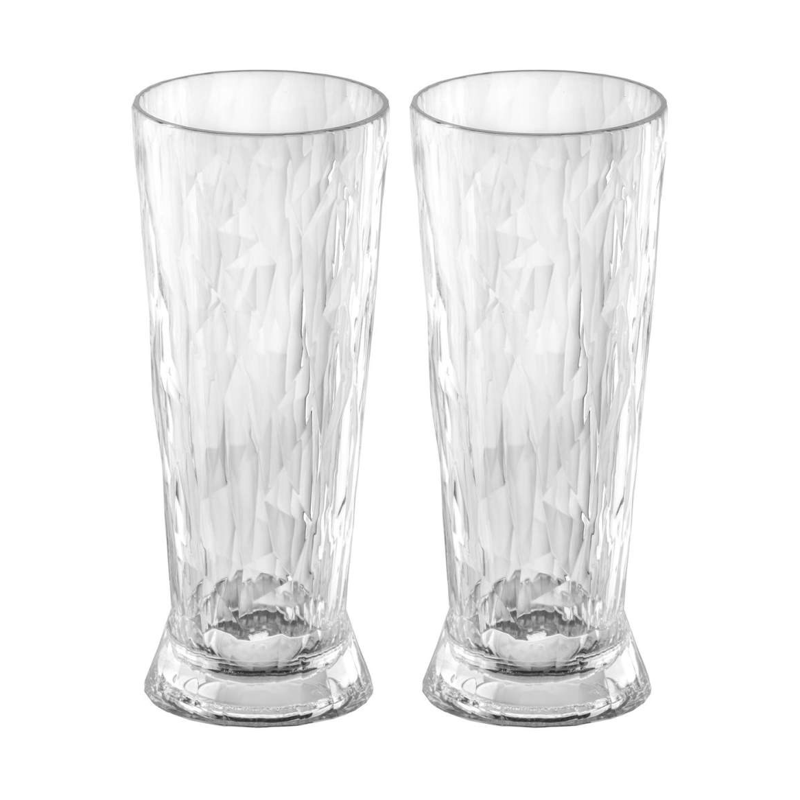 Koziol Club No. 10 ölglas plast 30 cl 2-pack Kristallklar