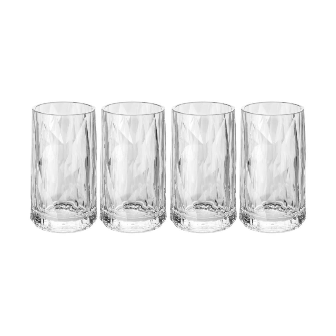 Koziol Club No. 7 snapsglas plast 4 cl 4-pack Kristallklar