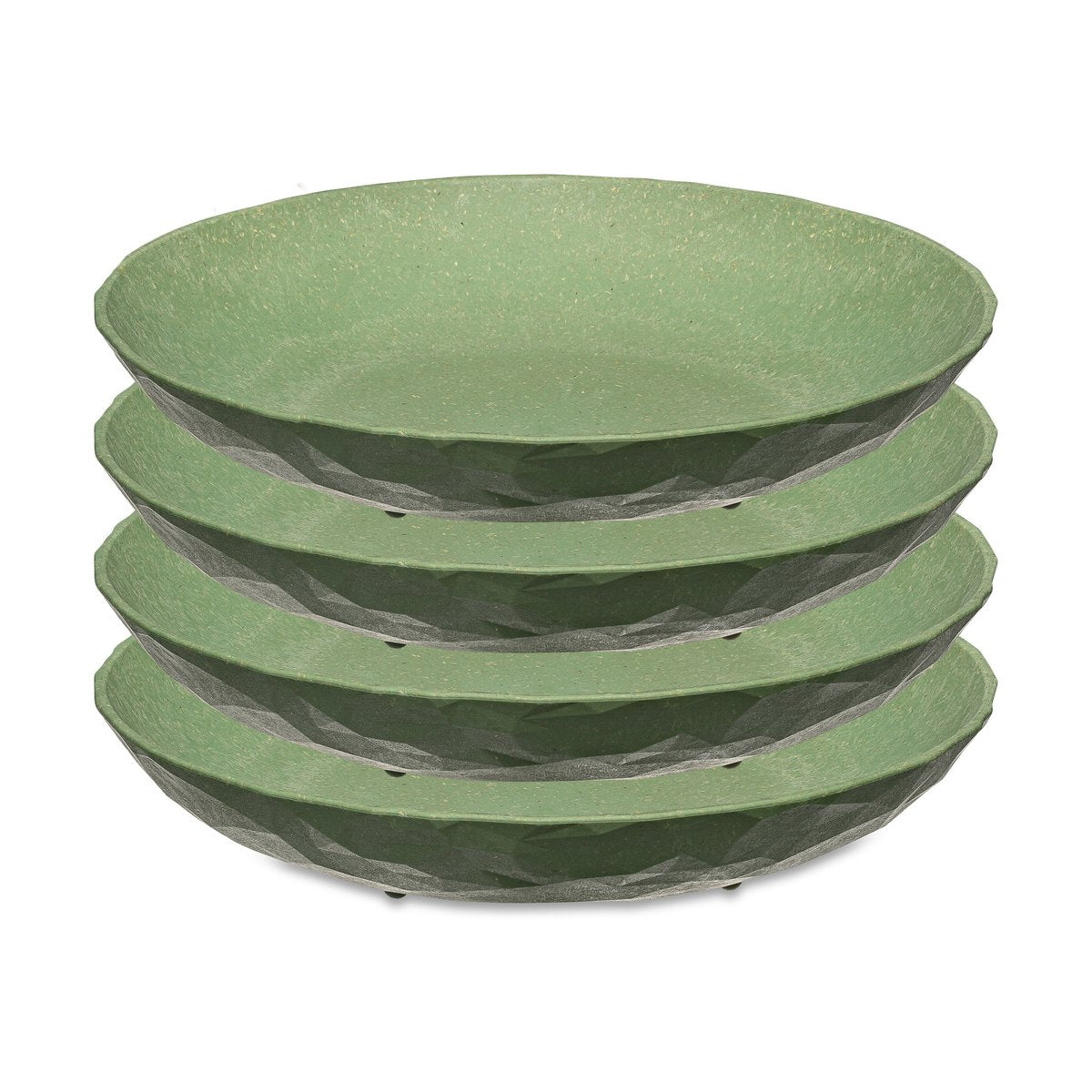 Koziol Club djup tallrik Ø22 cm 4-pack Nature leaf green