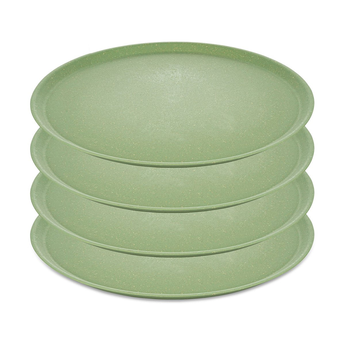 Koziol Connect tallrik Ø25,5 cm 4-pack Nature leaf green