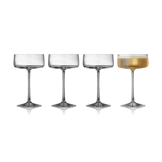 Lyngby Glas Zero champagneglas coupe 26 cl 4-pack Kristall