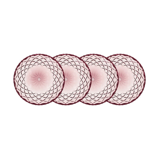 Lyngby Glas Sorrento assiett Ø16 cm 4-pack Rosa