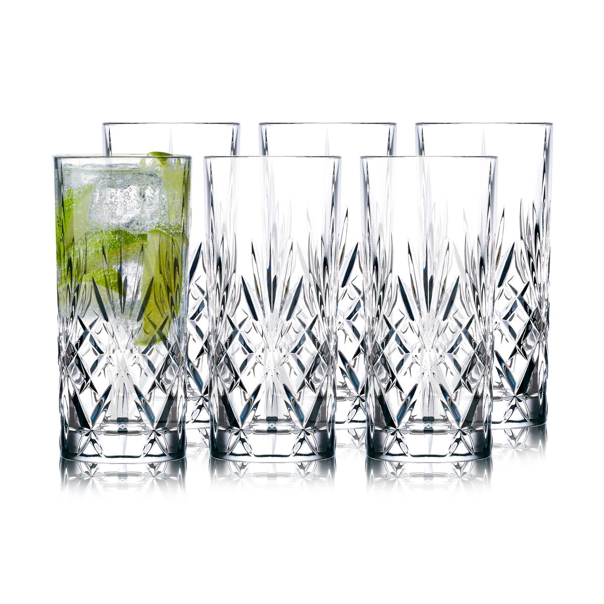 Lyngby Glas Melodia highballglas 36 cl 6-pack Kristall