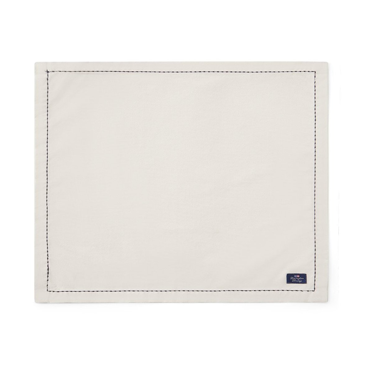 Lexington Org Cotton Oxford bordstablett stitches 40x50 cm Beige-dark gray