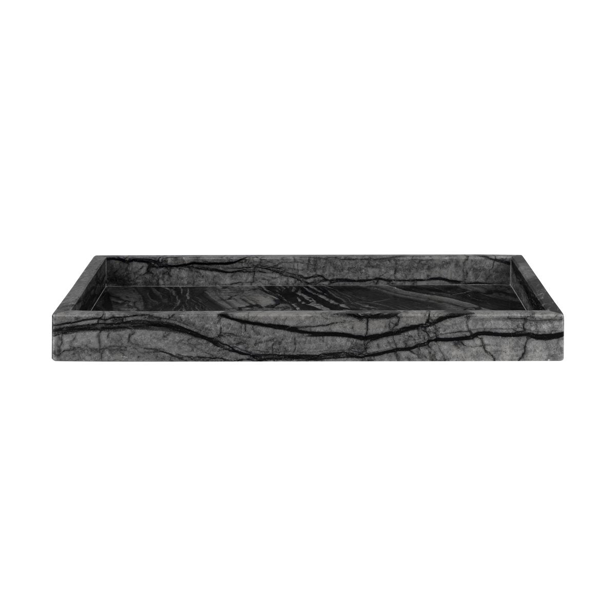 Mette Ditmer Marble dekorationsbricka 16x31 cm Svart-grå