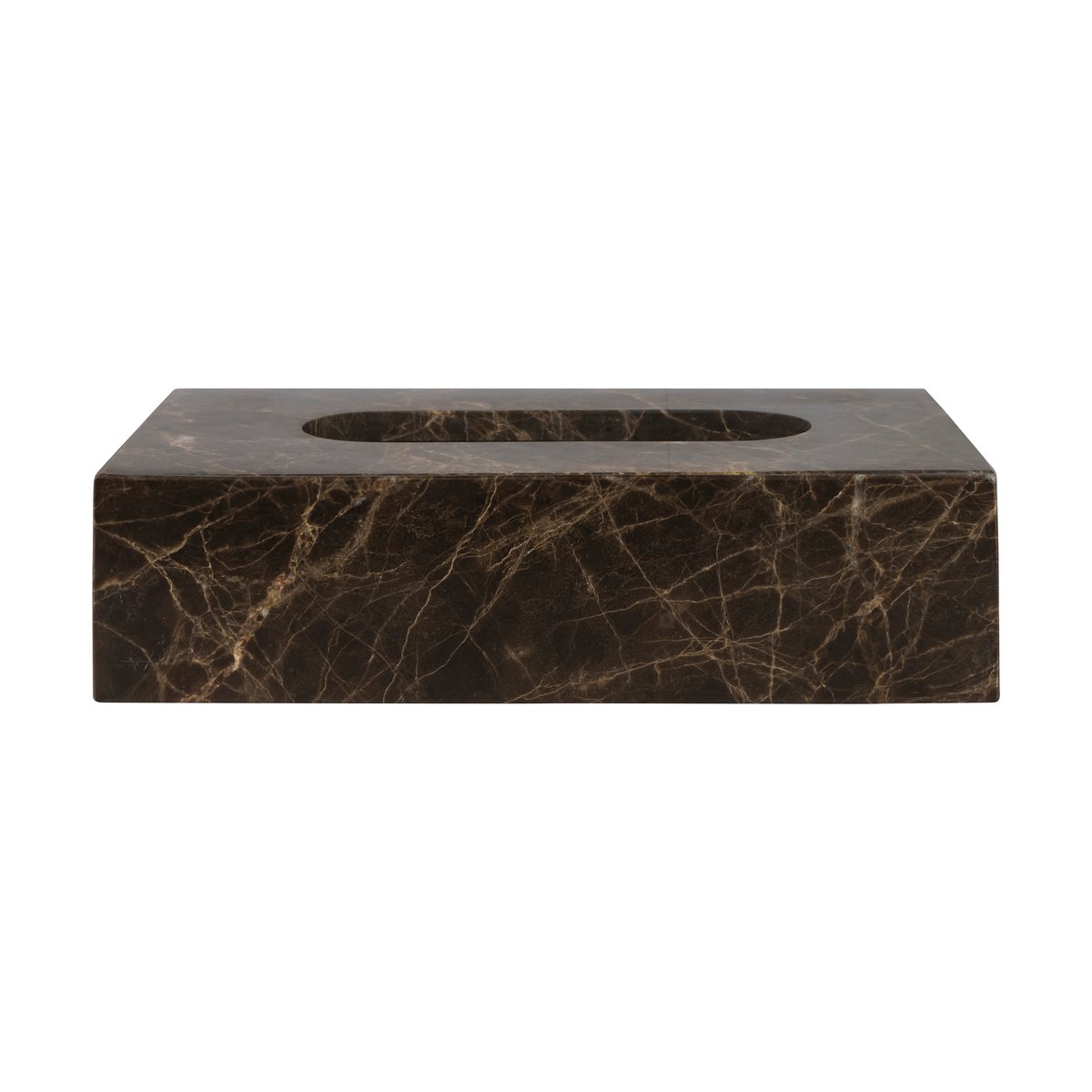 Mette Ditmer Marble näsdukslåda 14x25,5 cm Brun