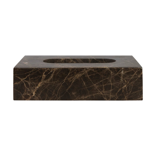 Mette Ditmer Marble näsdukslåda 14x25,5 cm Brun