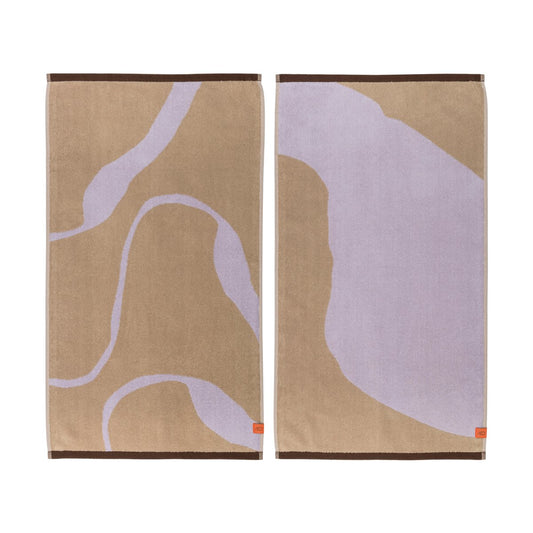 Mette Ditmer Nova Arte gästhandduk 40x55 cm 2-pack Sand-lilac