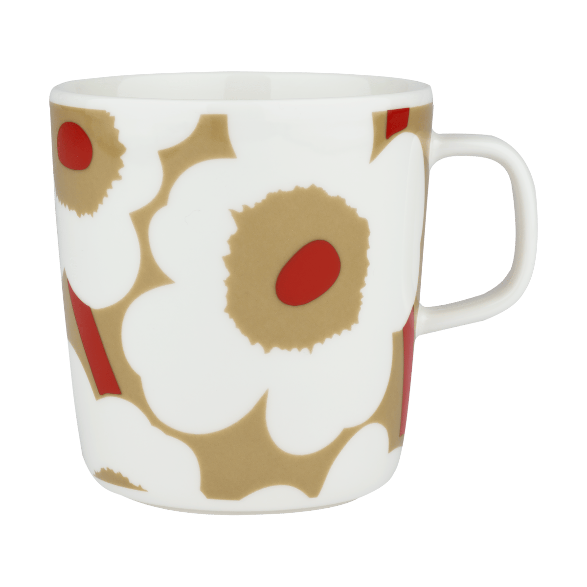 Marimekko Unikko mugg 40 cl White-beige-red