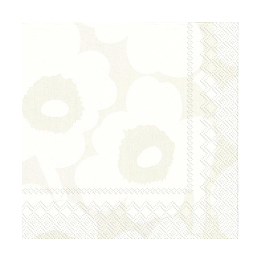 Marimekko Unikko servett 33x33 cm 20-pack White-grey