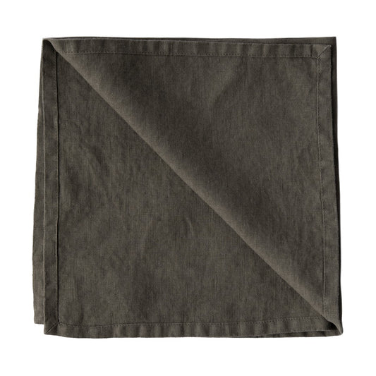 Tell Me More Washed linen tygservett 45x45 cm Taupe