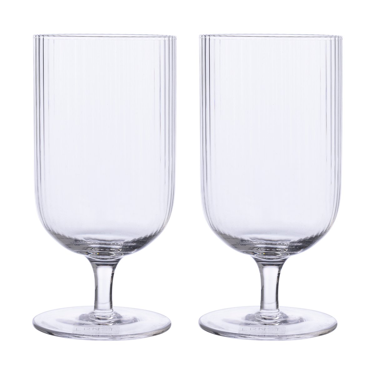 ERNST Ernst ölglas räfflad 2-pack Klar