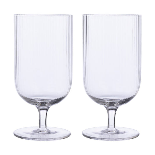 ERNST Ernst ölglas räfflad 2-pack Klar