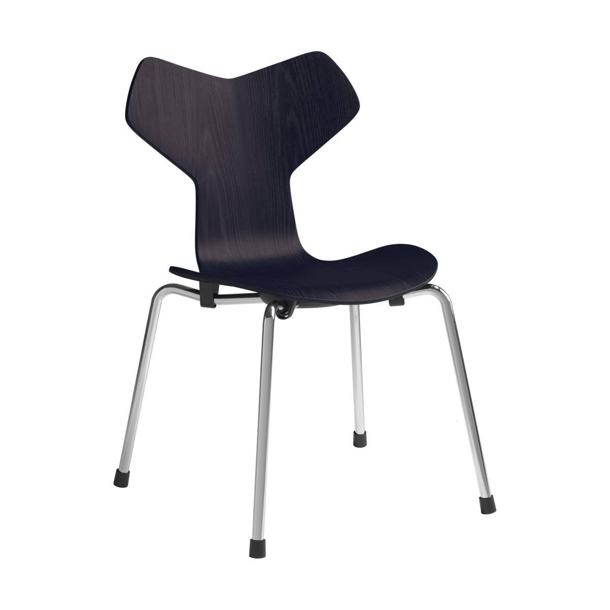 Fritz Hansen Grand Prix barnstol Midnight blue målad ask-krom