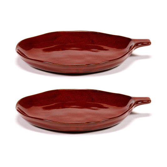 Serax La Mère fat med handtag Ø17 cm 2-pack Venetian red