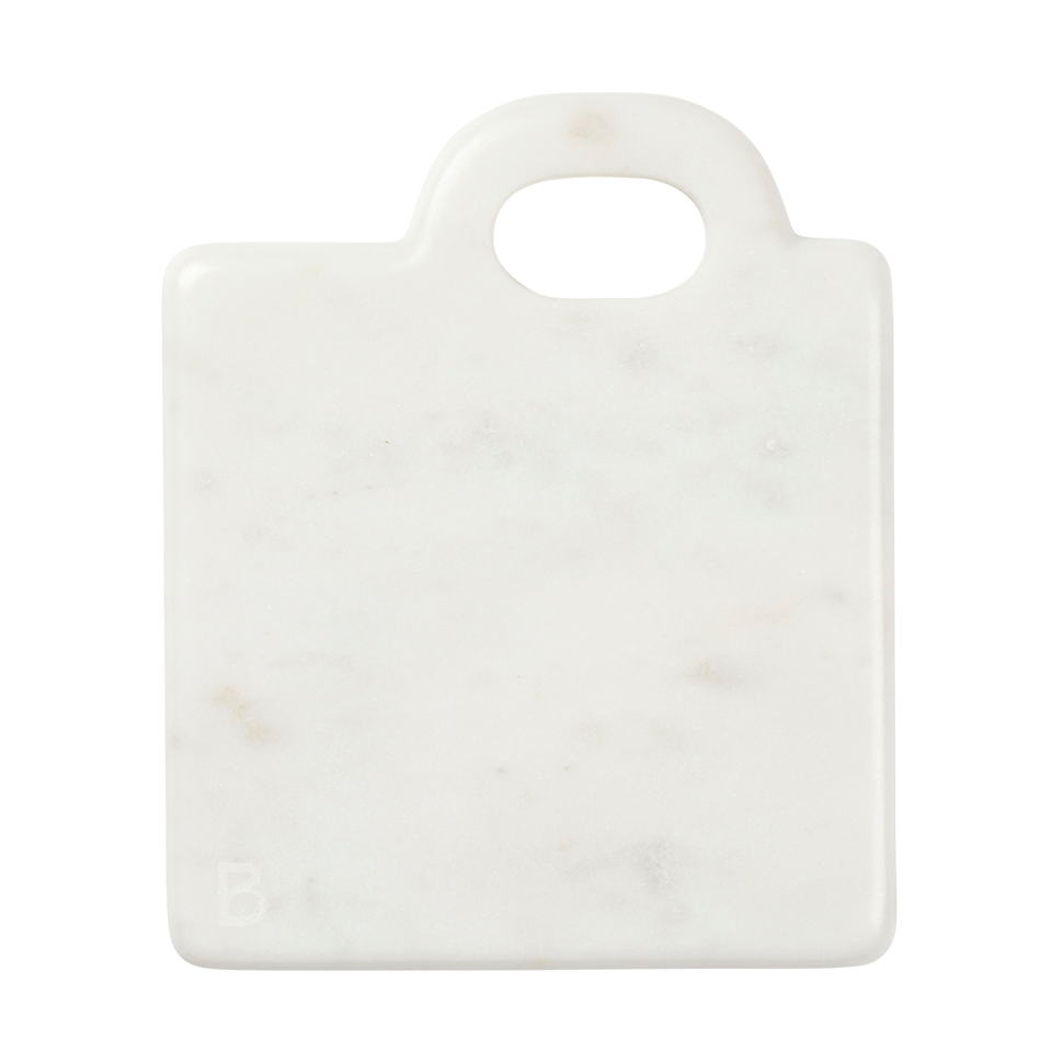 Broste Copenhagen Olina skärbräda 14x17 cm White marble