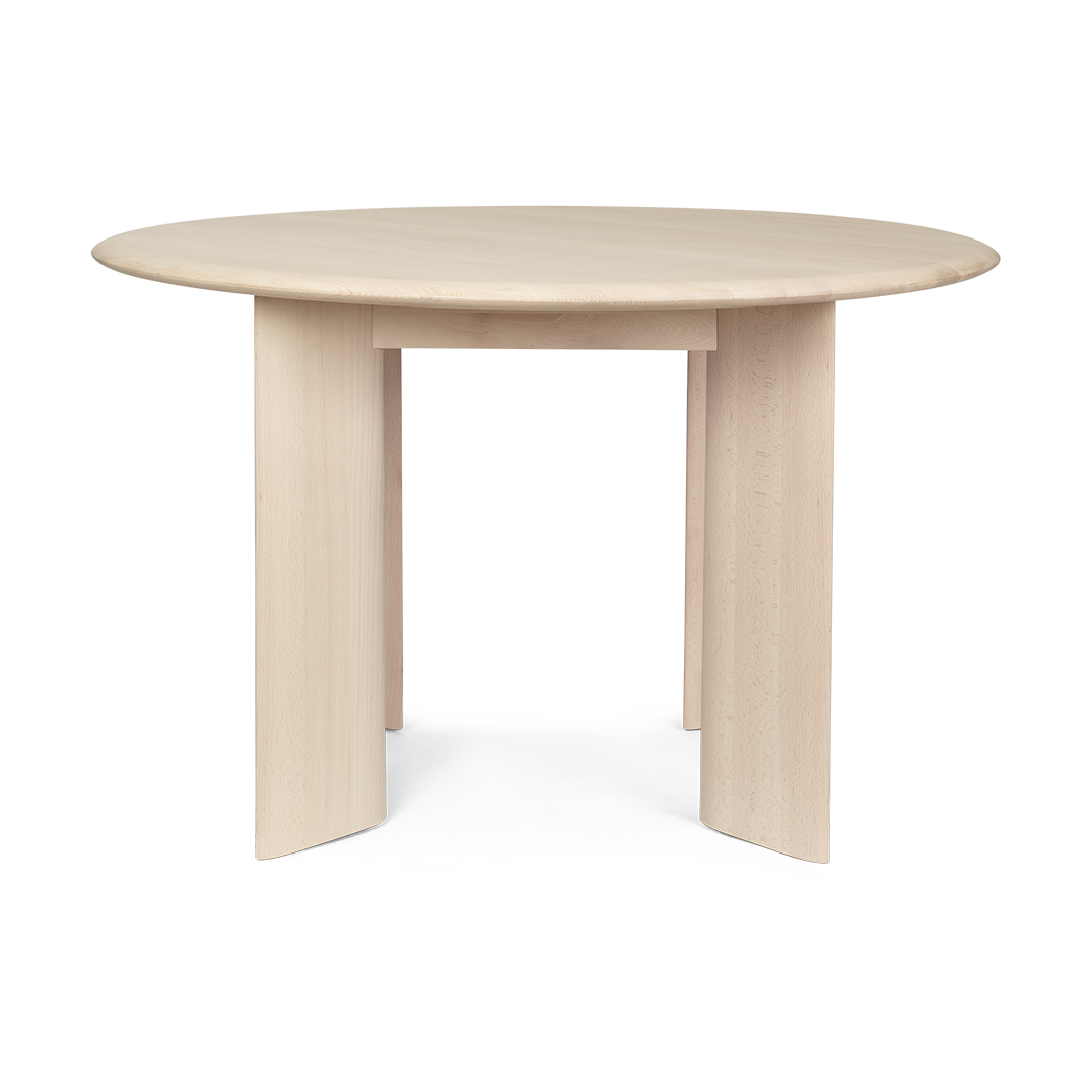 ferm LIVING Bevel matbord Ø117 cm White Oiled Beech, Ø117 cm