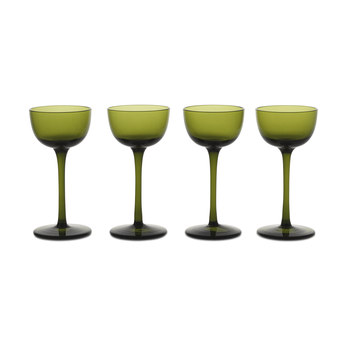 ferm LIVING Host likörglas 4-pack Moss Green